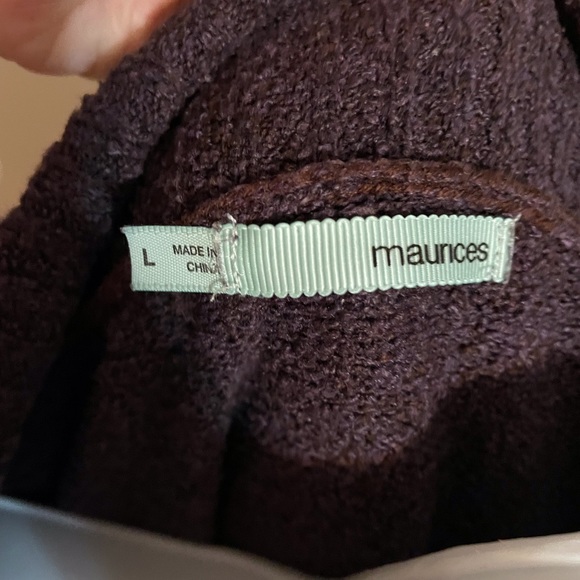 Maurices Sweater Eggplant Size L - Picture 3 of 3